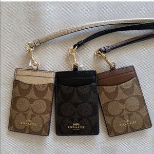 Coach Signature ID Lanyard